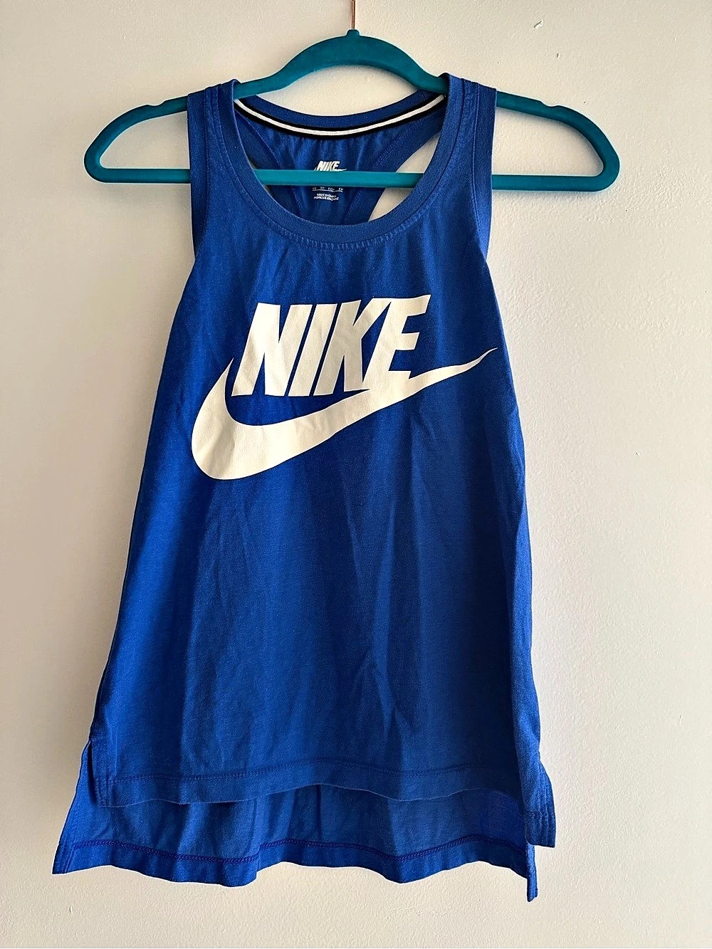 Nike Swoosh Racerback Tank Top Women's Blue Tank Top XS
